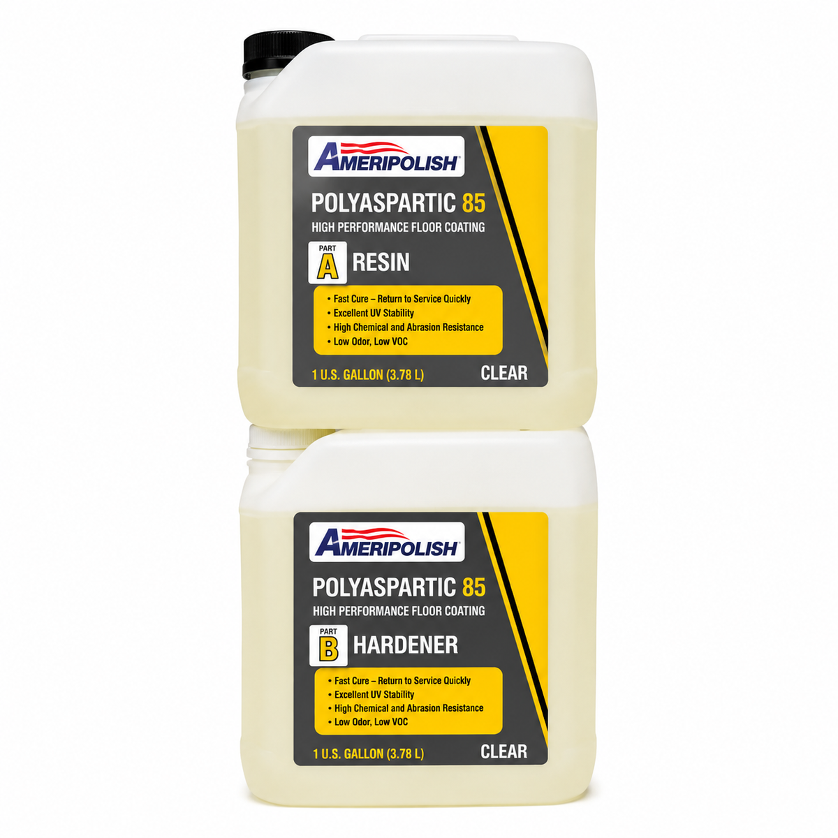 Ameripolish Polyaspartic 85 Kit - Clear - 2 Gal