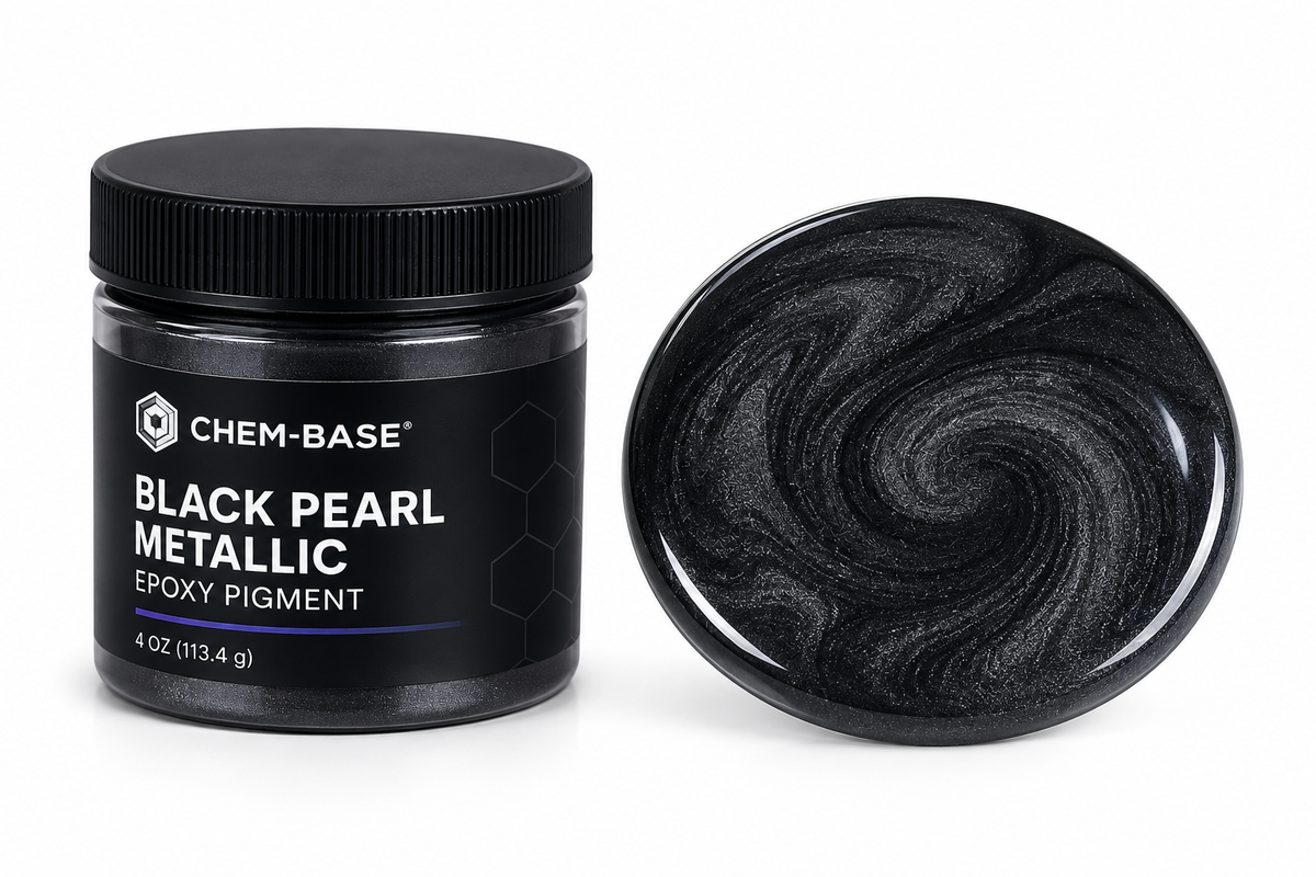 CHEM-BASE Black Pearl Metallic Epoxy Pigment – 4 oz