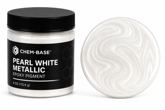 CHEM-BASE Pearl White Metallic Epoxy Pigment – 4 oz