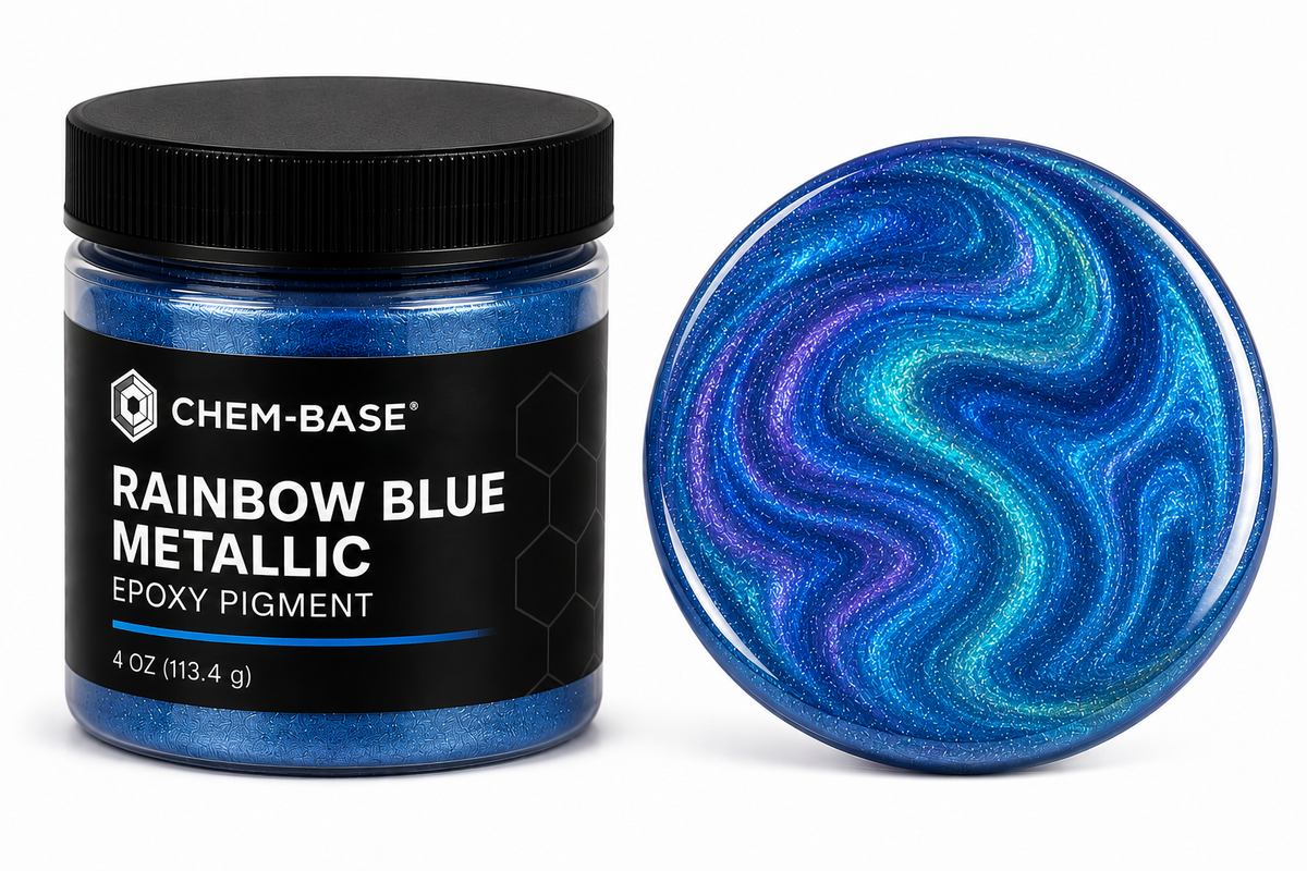 CHEM-BASE Rainbow Blue Metallic Epoxy Pigment – 4 oz