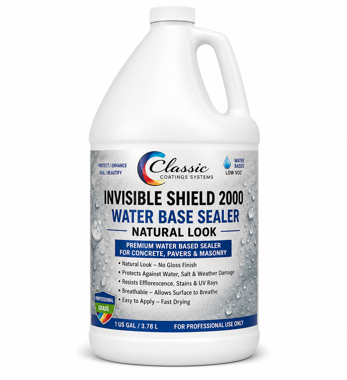 CLASSIS COATINGS SYSTEMS - INVISIBLE SHIELD 2000 - WATER BASE SEALER - NATURAL LOOK