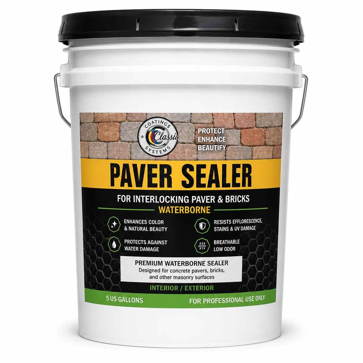 CLASSIS COATINGS SYSTEMS - PAVER SEALER - FOR INTERLOCKING PAVER & BRICKS - WATERBORNE