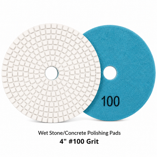 Wet Diamond Polishing Pad - 4" #100 Grit