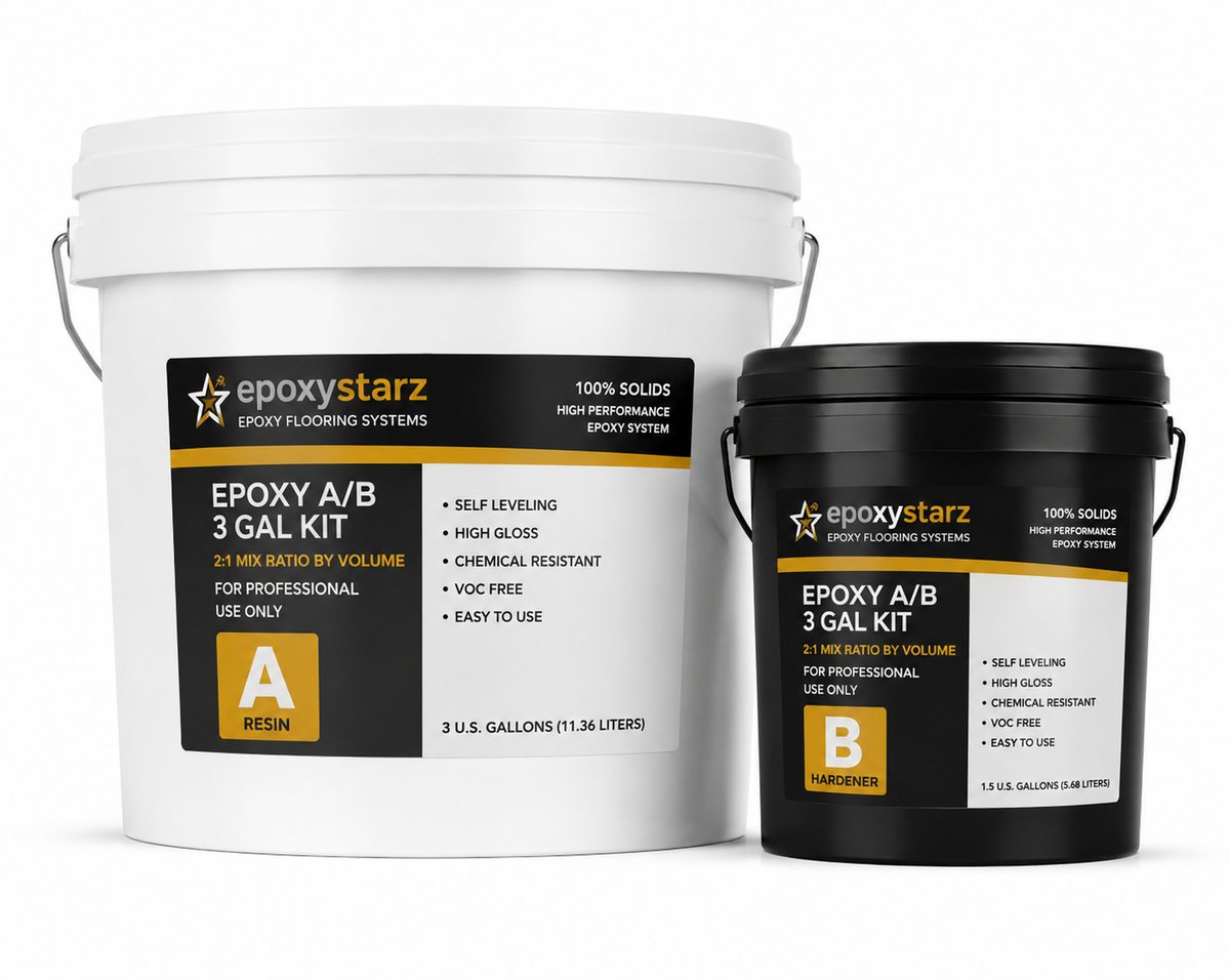 EPOXYSTARZ - EPOXY A/B - CLEAR - 3 GAL - KIT