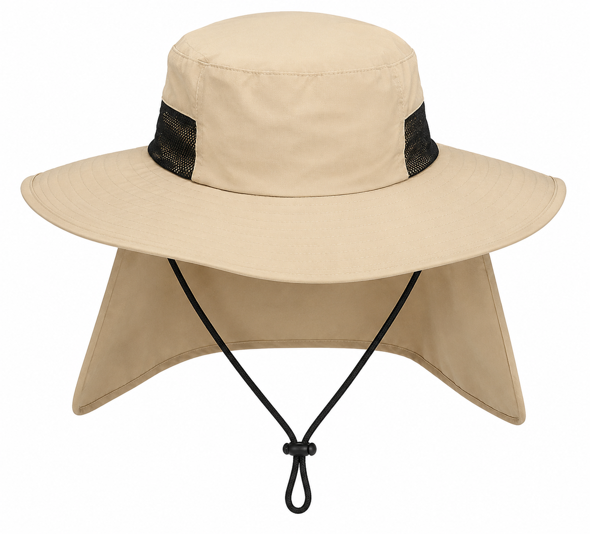 Wide Brim Sun Hat - Beige