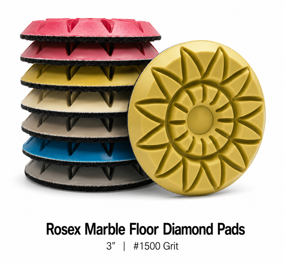 Rosex Marble Floor Diamond Pads 3" #1500 Grit
