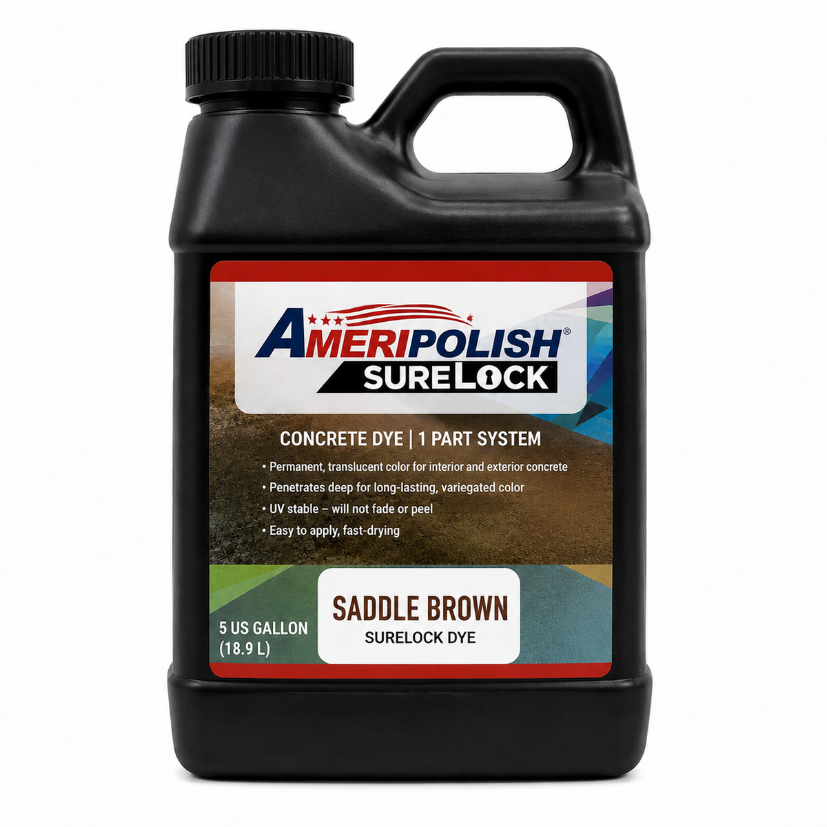 5 GALLON SADDLE BROWN SURELOCK AMERIPOLISH DYE