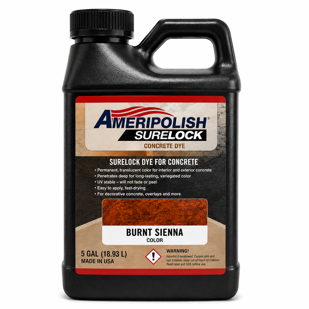 5 GALLON BURNT SIENNA SURELOCK AMERIPOLISH DYE