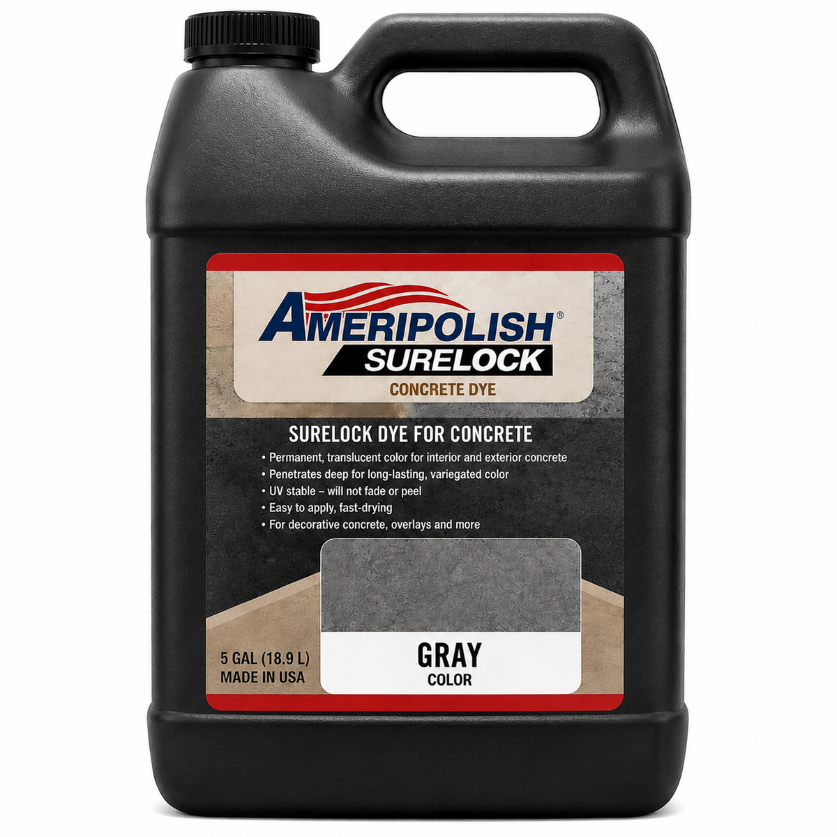 AMERIPOLISH DYE GRAY SURELOCK 5 GAL