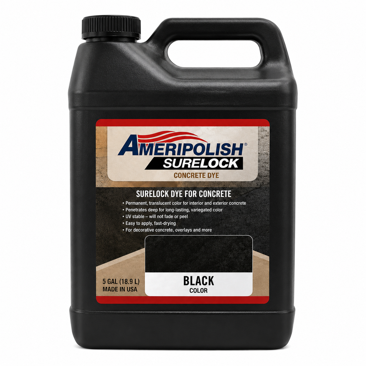 AMERIPOLISH DYE BLACK SURELOCK 5 GAL