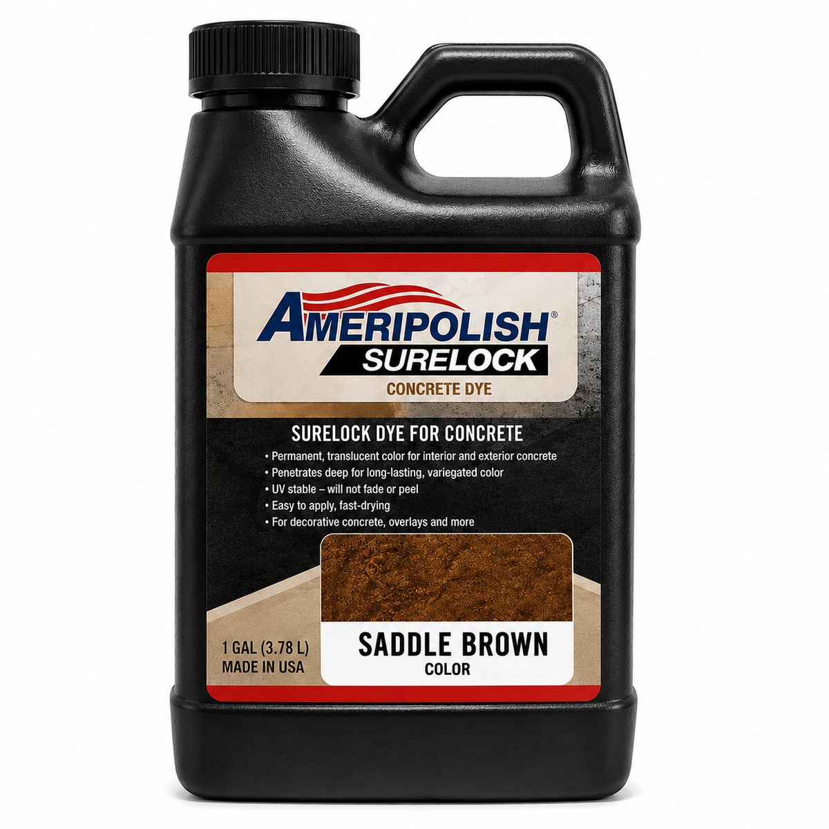 AMERIPOLISH DYE SADDLE BROWN SURELOCK 1 GAL