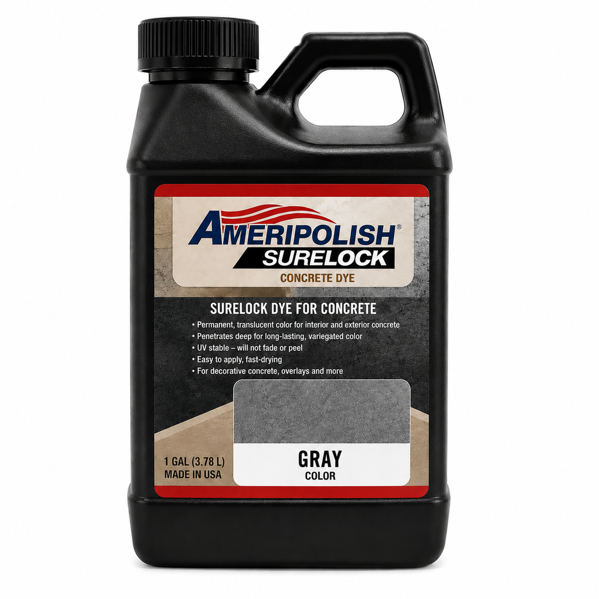 AMERIPOLISH DYE GRAY SURELOCK 1 GAL