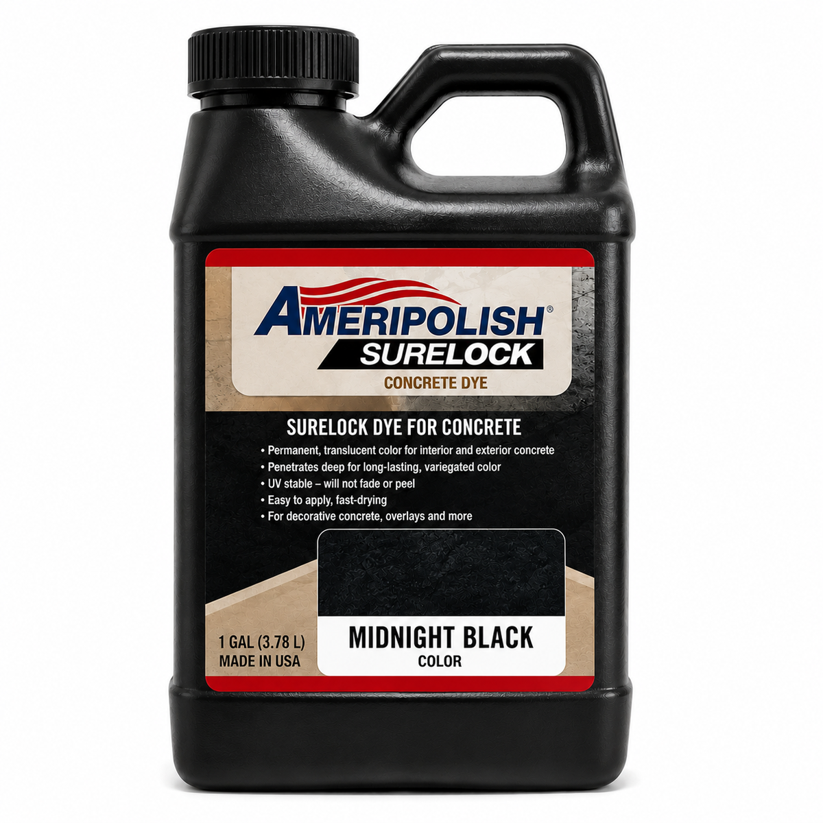 AMERIPOLISH DYE MIDNIGHT BLACK SURELOCK 1 GAL