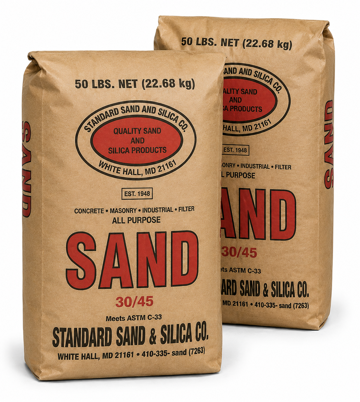 Standard Sand & Silica 30/45 - 50 lb Bag