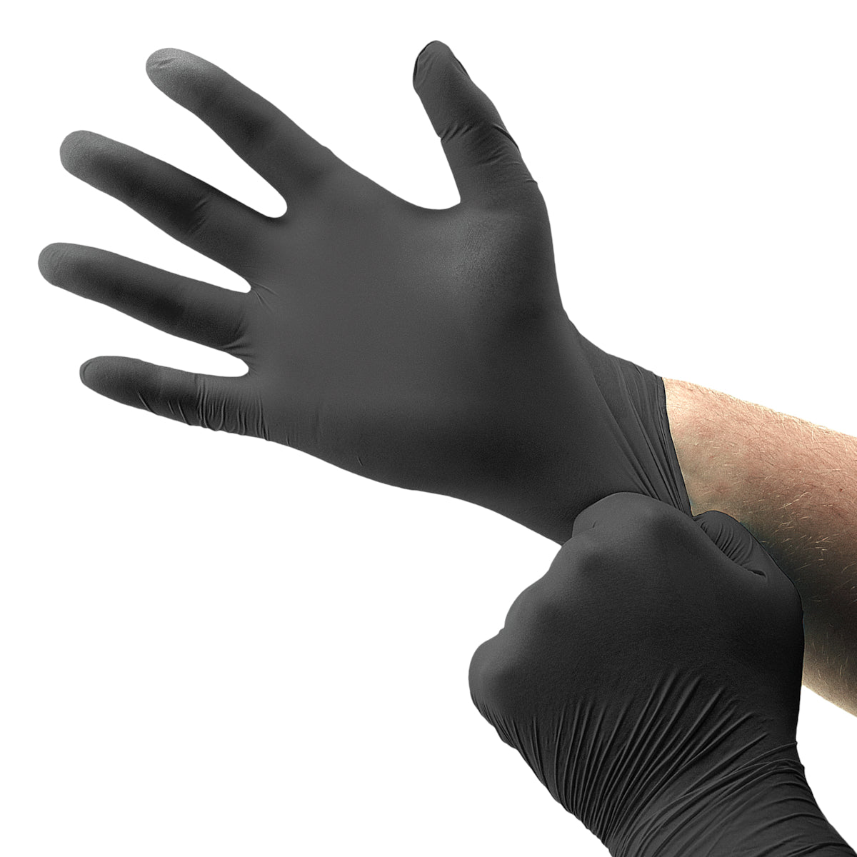Boss Nitrile Gloves 4-MIL Black 100BX - LARGE